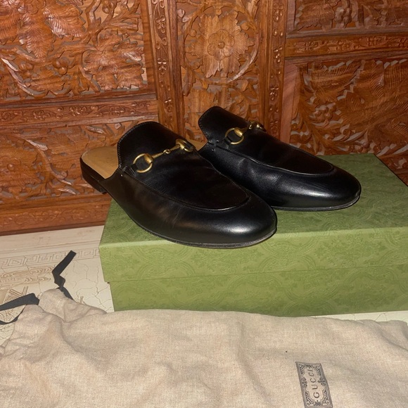 Gucci Princetown Horsebit-detail leather mules Size 39.5 W wornonce with box - Picture 3 of 6